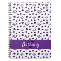 Paarse kronkelharten, pom Poms, Megafone Pattern