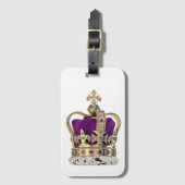 Paarse kroon bagagelabel (Voorkant (verticaal))