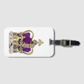 Paarse kroon bagagelabel (Voorkant (horizontaal))