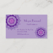 Paarse Kroon Chakra Energie Genezer Reiki Visitekaartje (Achterkant)