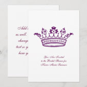 Paarse kroon kaart (Voorkant / Achterkant)