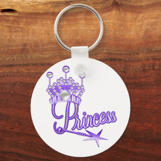 Paarse kroonprinses sleutelhanger (Voorkant)