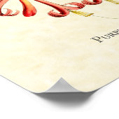 Paarse kroonvezel Kunst afdrukken Poster (Hoek)