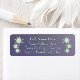 Paarse krottenwijk met Blauwgroen Etiket