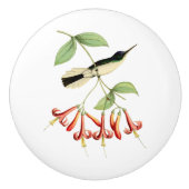 Paarse krowned Fairy Hummingbird Keramische Knop (Voorkant)