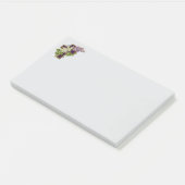 Paarse Kruis En Bloemen Post-it® Notes (Schuin)