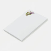 Paarse Kruis En Bloemen Post-it® Notes (Schuin)