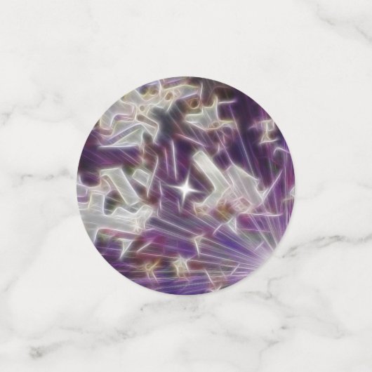 Paarse kruis en geloof confetti (Kleine voorkant)