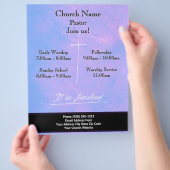 Paarse Kruis Het is Voltooid Pasen Kom Bij Ons Die Flyer (Hand)