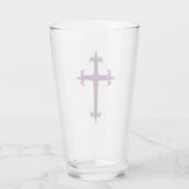 Paarse Kruis Lent- en Advent Devotionele Kunst Glas (Achterkant)
