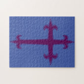 Paarse Kruis Lent- en Advent Devotionele Kunst Legpuzzel (Horizontaal)