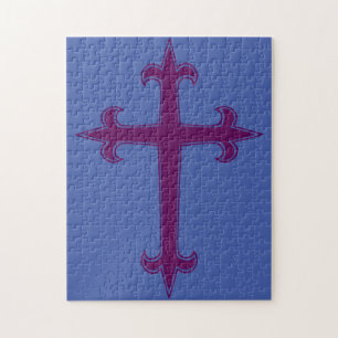 Paarse Kruis Lent- en Advent Devotionele Kunst Legpuzzel