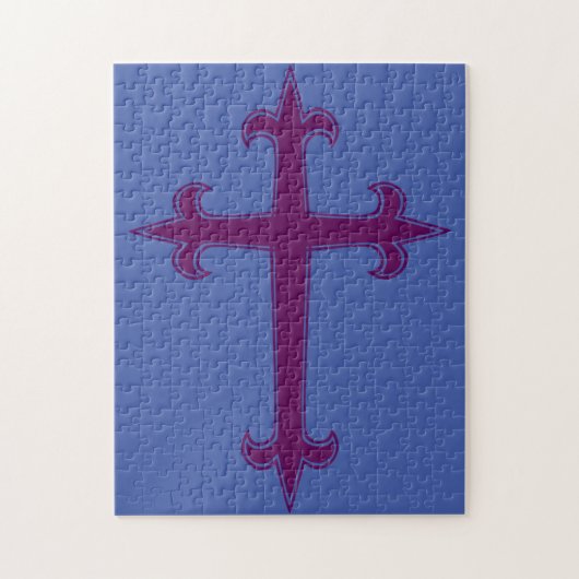 Paarse Kruis Lent- en Advent Devotionele Kunst Legpuzzel (Verticaal)