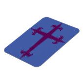 Paarse Kruis Lent- en Advent Devotionele Kunst Magneet (Linkerzijde)