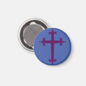 Paarse Kruis Lent- en Advent Devotionele Kunst Magneet (Voorkant / Achterkant)