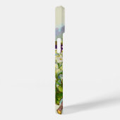 Paarse Kruis Met Bloemen Case-Mate iPhone Case (Achterkant / Rechts)