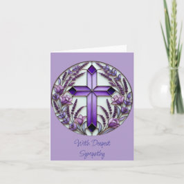 Paarse Kruis Sympathie Note Kaart