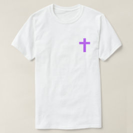 Paarse kruis T-shirt
