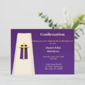 Paarse Kruisbevestiging Kaart (Staand voorkant)