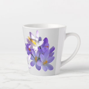 Paarse kruisingen met lichte grijze latte Mok voor