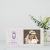 Paarse Kruisreligie Hartelijk dank Bedankkaart (Staand voorkant)