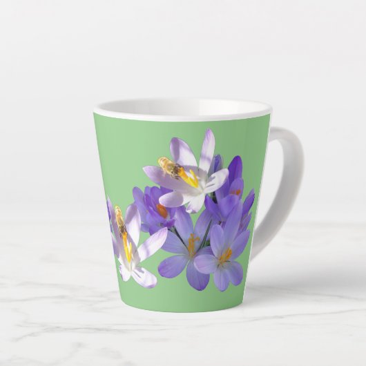 Paarse kruiwagens met lichtgroene latente Mok voor (Rechterhoek)