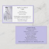 Paarse Krukken Apparatuur Medische Senior Care Visitekaartje (Voorkant / Achterkant)