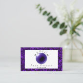 Paarse krystal band & Amethyst fortuin Visitekaartje (Staand voorkant)