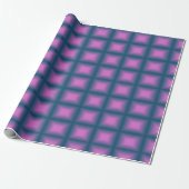 Paarse Kubus Cadeaupapier (Uitgerold)