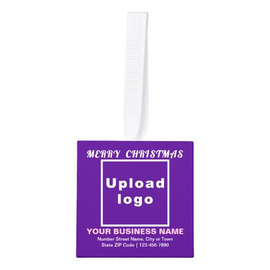 Paarse kubusversiering voor kerstmis decoratie (Voorkant)