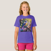 Paarse Kuif Gele Borst Fantasie Vogel T-shirt (Voorkant volledig)