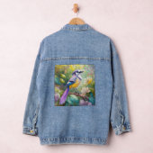 Paarse KuifJay Fantasie Vogel Denim Jacket (Hangar)