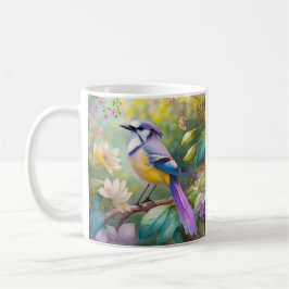 Paarse KuifJay Fantasie Vogel Koffiemok