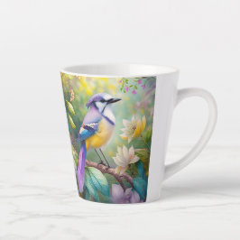 Paarse KuifJay Fantasie Vogel Latte Mok