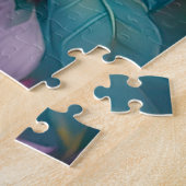 Paarse Kuifjay Fantasy Vogel Legpuzzel (Zijkant)