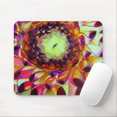 Paarse kunst abstract Dahlia Muismat (Met muis)