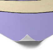 Paarse kunst Bird Branch Illustratie Schilderij Poster (Hoek)