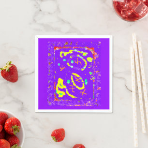 PAARSE KUNST BORD ONTWERP MET SNAZZY SPROETEN SERVET