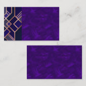 Paarse Kunst Deco China Visitekaartje (Voorkant / Achterkant)