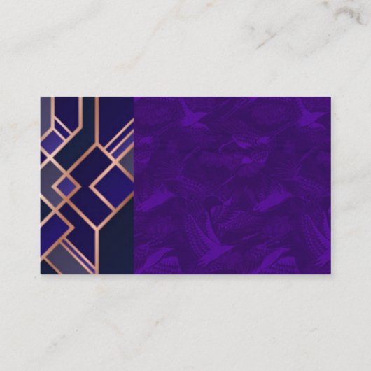 Paarse Kunst Deco China Visitekaartje (Voorkant)