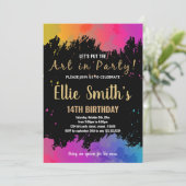 Paarse kunst in feestelijke feestdagen kaart (Staand voorkant)