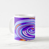 Paarse kunst koffiemok (Voorkant links)