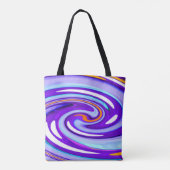 Paarse kunst mode tote bag (Achterkant)