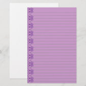 Paarse kunstgebitserij met deklaag briefpapier (Voorkant / Achterkant)
