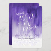 Paarse-kunstrepetitie voor we een uitnodiging doen (Voorkant / Achterkant)