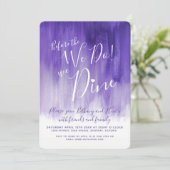 Paarse-kunstrepetitie voor we een uitnodiging doen (Staand voorkant)