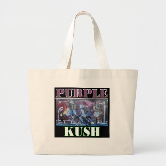 PAARSE KUSH GROTE TOTE BAG (Voorkant)