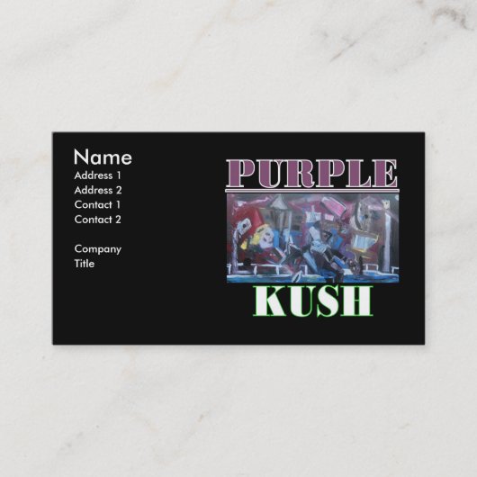 PAARSE KUSH VISITEKAARTJE (Voorkant)