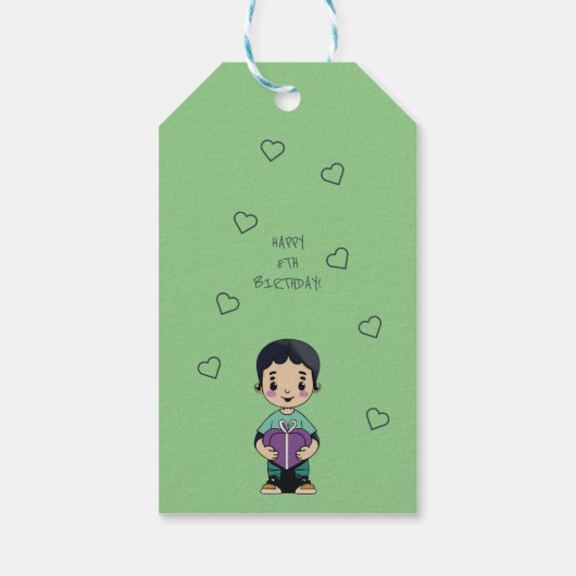 Paarse kussen cadeaulabel (Achterkant)