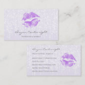 Paarse kussenlippen met subtiele Twinkle Lights ma Visitekaartje (Voorkant / Achterkant)